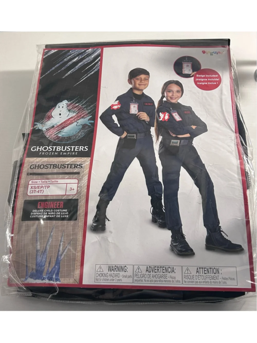 Boys Disguise Ghostbusters Frozen Empire Costume Navy Blue Red